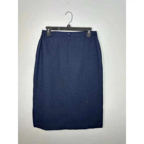 Pendleton Pencil Skirt Size 10 Petite Navy Office Straight Work Professional - Picture 1 of 5